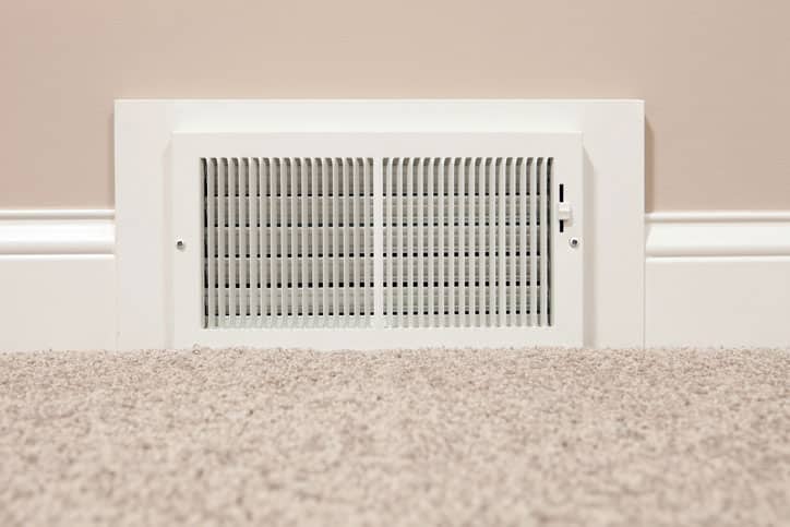 Closeup of Air Duct with Carpet