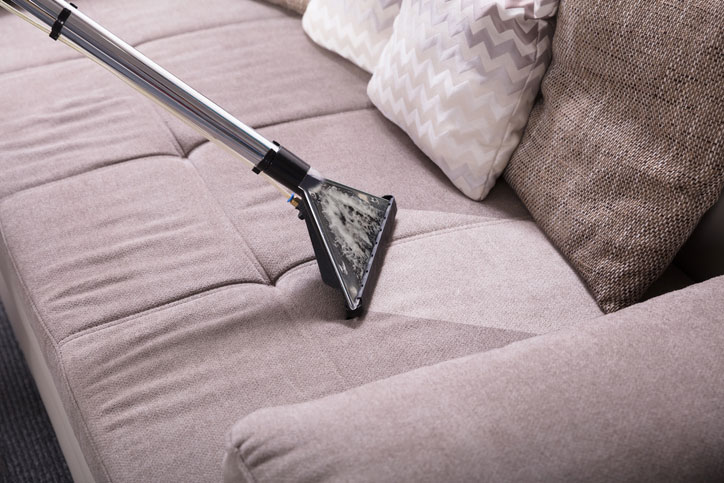 Cleaning Couch Closeup