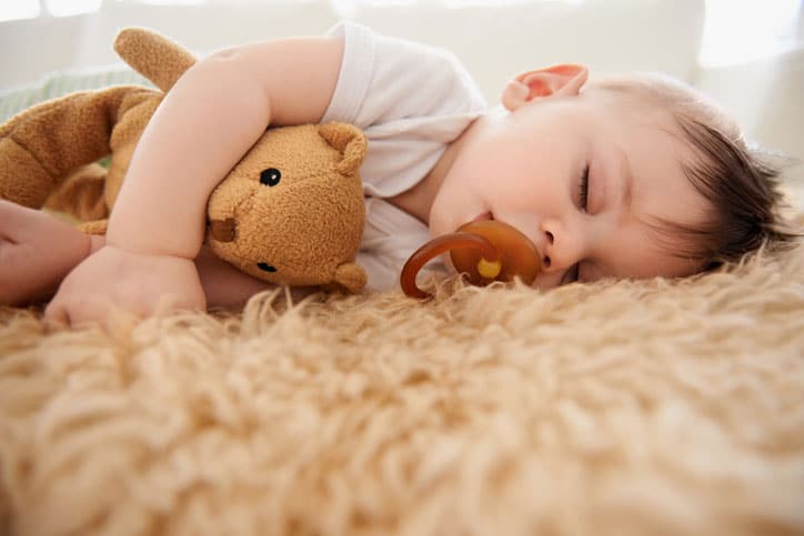 Baby Sleeping on Carpet